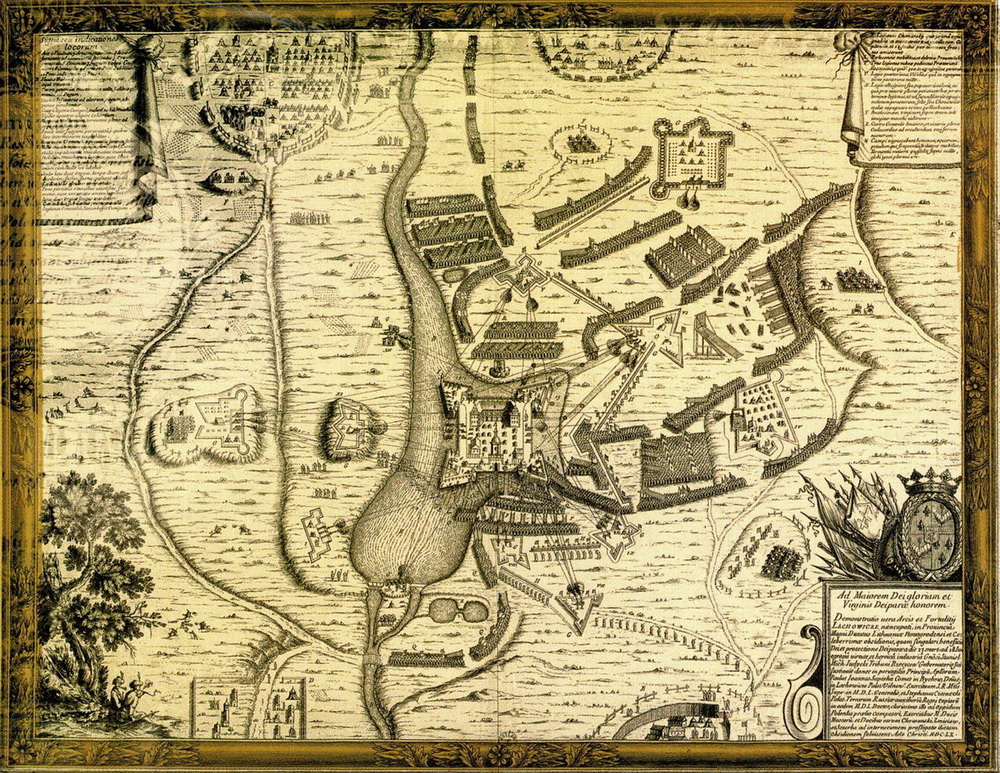 Осада Ляхович в 1660 году. Гравюра XVII века 